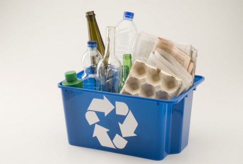 Business office with organized waste removal system in Queens Park