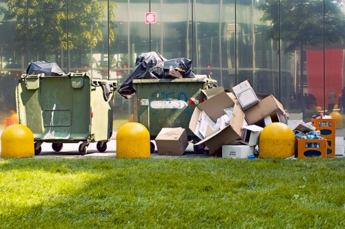 Team handling waste collection for a business